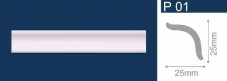 Купить Плинтус потолочный 25x25x1000мм Шелк малиновый, Solid в интернет-магазине Akvilon.kz