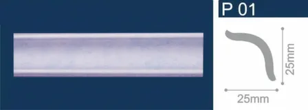 Купить Плинтус потолочный 25x25x1000мм Яшма небесный, Solid в интернет-магазине Akvilon.kz