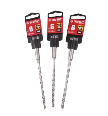 Купить Бур SDS plus, по бетону, 2 резца, спираль 4С, Ø6, 160/100 мм, ЗУБР в интернет-магазине Akvilon.kz