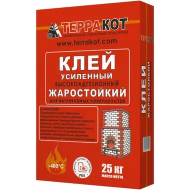 Купить Клей усиленный жаростойкий высокоадгезионный 25 кг, Терракот в интернет-магазине Akvilon.kz