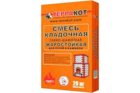Купить Смесь кладочная жаростойкая глино-шамотная для печей и каминов 20 кг, Терракот в интернет-магазине Akvilon.kz