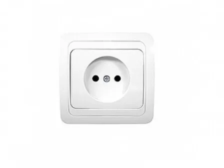 Розетка одинарная б/з с защитными шторками Заря в интернет-магазине Akvilon.kz