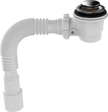 Купить Сифон для душевого поддона под d 50 мм, хром, 40x40/50 мм, h 65 мм, Aquant в интернет-магазине Akvilon.kz