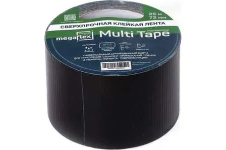 Купить Клейкая лента универсальная Multi Tape, черная, 72 мм х 25 м, Megaflex в интернет-магазине Akvilon.kz