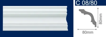 Купить Плинтус потолочный 80x80x2000мм, Solid в интернет-магазине Akvilon.kz