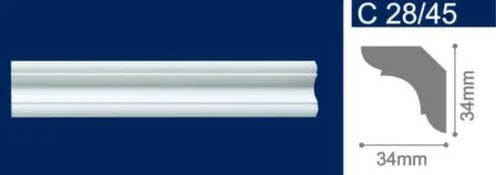 Купить Плинтус потолочный 34x34x2000мм, Solid в интернет-магазине Akvilon.kz