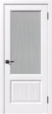 Купить Дверь межкомнатная Арфа Остекленное Софт тач белый 900 Дубрава Сибирь в интернет-магазине Akvilon.kz