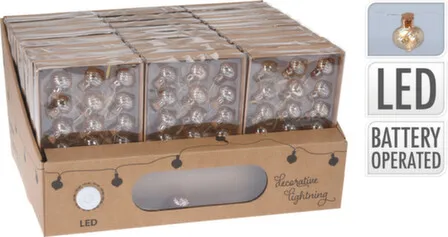 Купить Светильник гирлянда Луковки 15 LED-ламп, длина 40см, раб. от бат. 2xAA (не в комплекте), Koopman в интернет-магазине Akvilon.kz