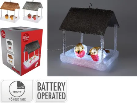 Купить Светильник Скворечник, 10 led-ламп, 18,5x16,5x23 см, с функцией таймера, Koopman в интернет-магазине Akvilon.kz