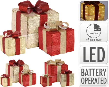 Купить Светильник Подарочные коробки 90 LED-ламп, раб. от бат. АА (не в комплекте), с функцией таймера, в асс, Koopman в интернет-магазине Akvilon.kz