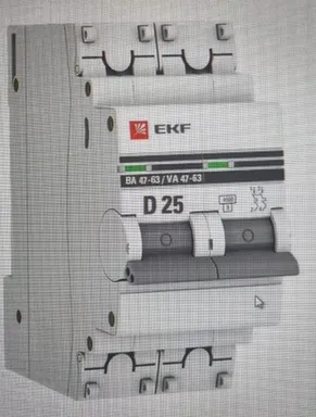 Купить Автомат 2P D25 A 4,5 кА 380В EKF в интернет-магазине Akvilon.kz