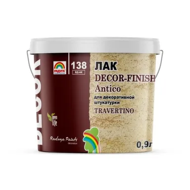 Купить Лак Радуга-138 Travertino dekor-finish "Antico" 0,9 кг в интернет-магазине Akvilon.kz