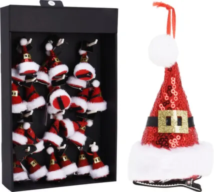 Купить Заколка для волос Рождественская шапка, 7x7x10 см, в ассортименте, Koopman в интернет-магазине Akvilon.kz