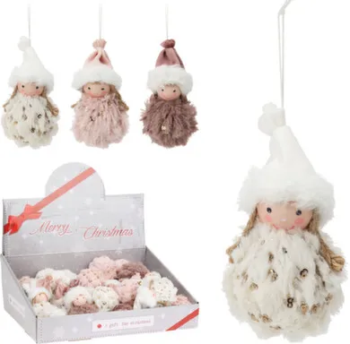 Купить Подвесная декорация Ангел в шапочке, разм. 7x7x13см, в асс, Koopman в интернет-магазине Akvilon.kz