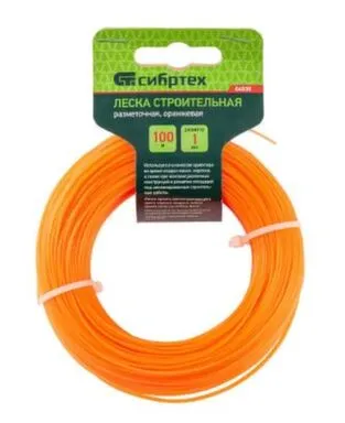 Купить Леска строительная оранжевая 100 м, Сибртех в интернет-магазине Akvilon.kz