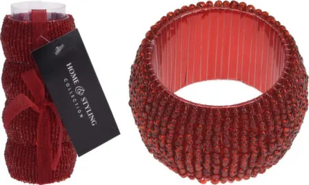 Купить Кольцо для салфетки, набор 4 шт, красный, Koopman в интернет-магазине Akvilon.kz