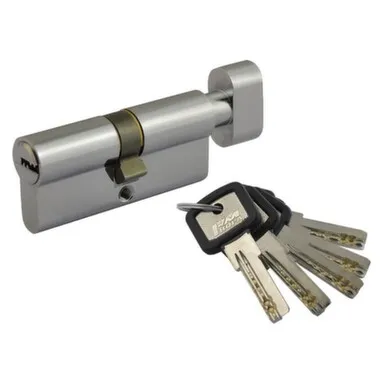 Купить Цилиндровый механизм асимметричный ЛПУВ-80 45-35 мм хром, Нора-М в интернет-магазине Akvilon.kz