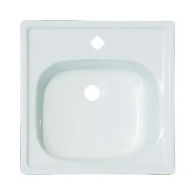 Купить Мойка стальная 500x500мм эмалированная с кронштейнами, White Wave в интернет-магазине Akvilon.kz