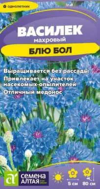 Купить Цветы Василек Блю Бол 0,3 гр, Семена Алтая в интернет-магазине Akvilon.kz