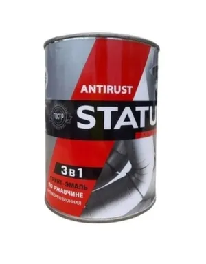 Купить Грунт эмаль по ржавчине 3 в1 черная 0,8 кг, Status в интернет-магазине Akvilon.kz