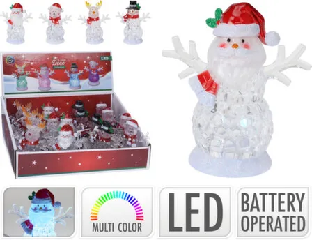 Купить Статуэтка Рождественский персонаж с подсветкой LED, раб. от бат. 3xLR44 (в компл) в асс, Koopman в интернет-магазине Akvilon.kz