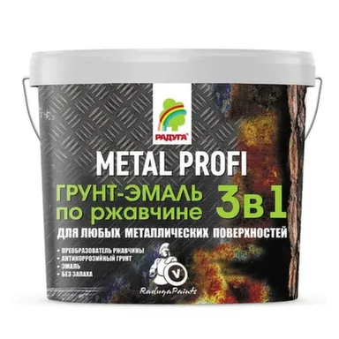 Купить Грунт эмаль по ржавчине 3 в1 белая Metal Profi 2,7 кг, Радуга в интернет-магазине Akvilon.kz