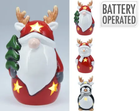 Купить Статуэтка Рождественский персонаж, с подсветкой, 9x8x17 см, в ассортименте, Koopman в интернет-магазине Akvilon.kz