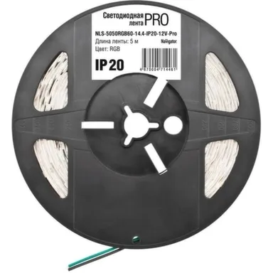 Купить Светодиодная лента SMD5050 14,4Вт/м IP20 RGB 12В (бухта 5 м) Navigator в интернет-магазине Akvilon.kz