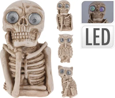 Купить Статуэтка Скелет, с подсветкой, 12,5x10x20,5 см, в ассортименте, Koopman в интернет-магазине Akvilon.kz