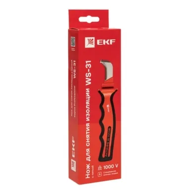 Купить Нож для снятия изоляции с пяткой 1000 V WS-31 Professional, EKF в интернет-магазине Akvilon.kz
