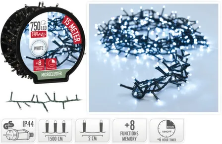 Купить Гирлянда электрическая Змея 750 led-ламп, дл. 1500см, работает от сети 220В, с контролл и таймером, Koopman в интернет-магазине Akvilon.kz