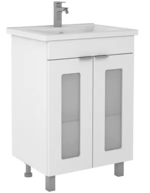 Купить Тумба Кристалл без ящика с умывальником Енисей 60 см, Домино в интернет-магазине Akvilon.kz