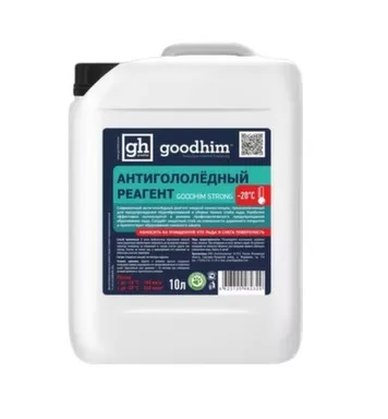 Купить Антигололёдный реагент Strong № 20, жидкий, 10 литров, Goodhim в интернет-магазине Akvilon.kz