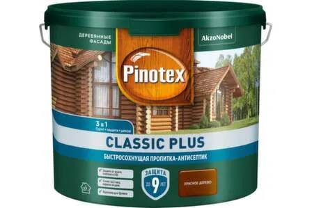 Купить Пропитка-антисептик Pinotex Classic Plus 3в1 красное дерево 2,5л в интернет-магазине Akvilon.kz