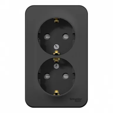 Купить Розетка 2-хместная защитные шторки Schneider Electric Blancа в интернет-магазине Akvilon.kz