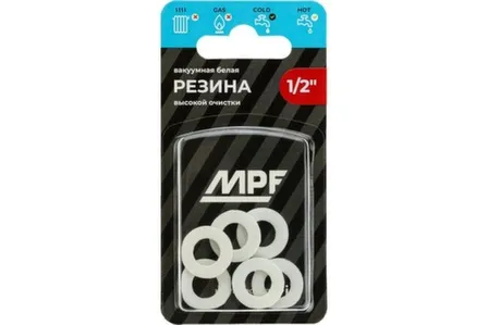 Купить Прокладка резиновая (белая) MPF 1/2" (6 шт.), МР в интернет-магазине Akvilon.kz