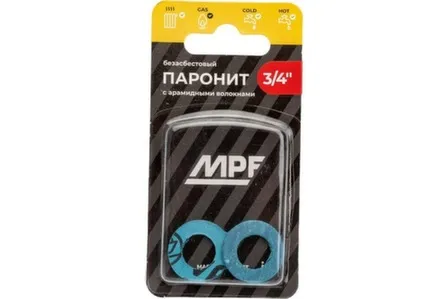 Купить Прокладка паронитовая безасбестовая MPF 3/4" (2 шт.), МР в интернет-магазине Akvilon.kz