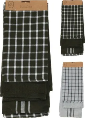 Купить Полотенце кухонное 45x70см, набор 3шт, в асс, Koopman в интернет-магазине Akvilon.kz