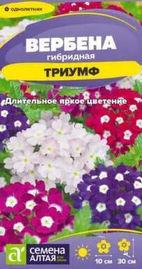 Купить Цветы Вербена Триумф гибридная 0,05 гр, Семена Алтая в интернет-магазине Akvilon.kz