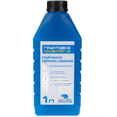 Купить Грунт-концентрат глубокого проникновения, 1 л, Rocks в интернет-магазине Akvilon.kz