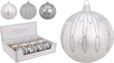 Купить Елочное украшение Шар, стекло, D 8 см, в ассортименте, Koopman в интернет-магазине Akvilon.kz