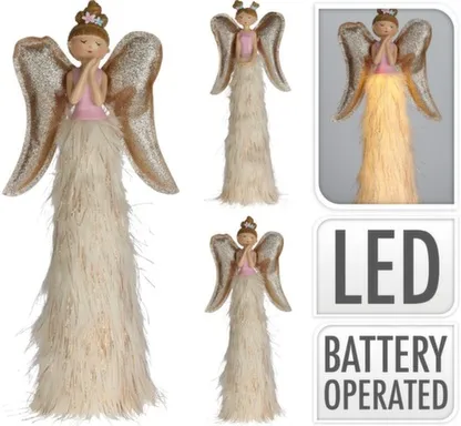 Купить Статуэтка Ангел с подсветкой LED, раб. от бат.3xAAA (не в компл), в асс, Koopman в интернет-магазине Akvilon.kz