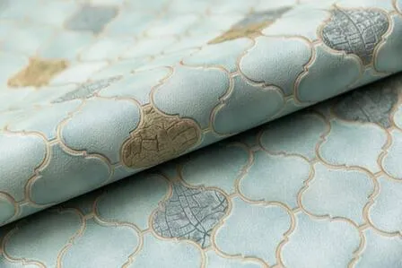 Купить Обои виниловые на флизелиновой основе Арабески мотив бирюзовый, Керама Марацци в интернет-магазине Akvilon.kz