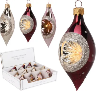 Купить Елочное украшение Шар, стекло, D 8 см, в ассортименте, Koopman в интернет-магазине Akvilon.kz