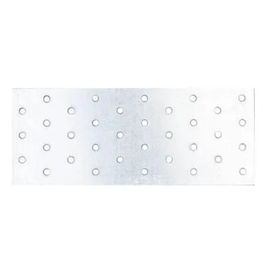 Купить Пластина перфорированная ПС 80x200x2 мм, белый цинк, 1 шт, Стройбат в интернет-магазине Akvilon.kz