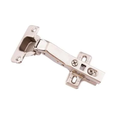 Купить Петля мебельная click угловая с доводчиком 45* с ответной планкой, белый цинк, 2 шт, Стройбат в интернет-магазине Akvilon.kz