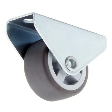 Купить Опора колесная неповоротная на площадке, 30 мм, пластик/резина, серый, 1 шт, Стройбат в интернет-магазине Akvilon.kz