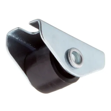 Купить Опора колесная неповоротная на площадке, 15 мм, пластик, черный, 1 шт, Стройбат в интернет-магазине Akvilon.kz