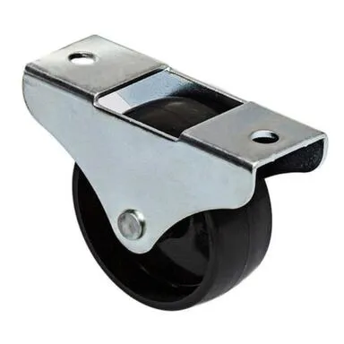 Купить Опора колесная неповоротная на площадке, 50 мм, пластик, черный, 1 шт, Стройбат в интернет-магазине Akvilon.kz