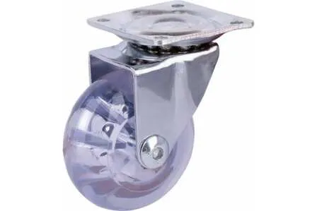 Купить Опора колесная поворотная на площадке, 50 мм, полиуретан/пластик, прозрачный, 1 шт, Стройбат в интернет-магазине Akvilon.kz